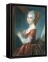 Portrait of Girl with Harp-Louis Vigee-Framed Stretched Canvas