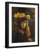 Portrait of Girl-Gustave Courbet-Framed Giclee Print