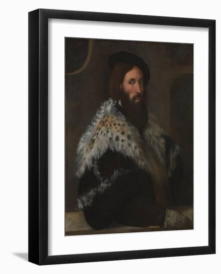 Portrait of Girolamo Fracastoro, c.1528-Titian-Framed Giclee Print