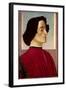 Portrait of Giuliano De' Medici (1478-1534) circa 1480-Sandro Botticelli-Framed Giclee Print