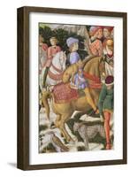 Portrait of Giuliano De'Medici, Detail from the Journey of the Magi Cycle in the Chapel, circa 1460-Benozzo di Lese di Sandro Gozzoli-Framed Giclee Print