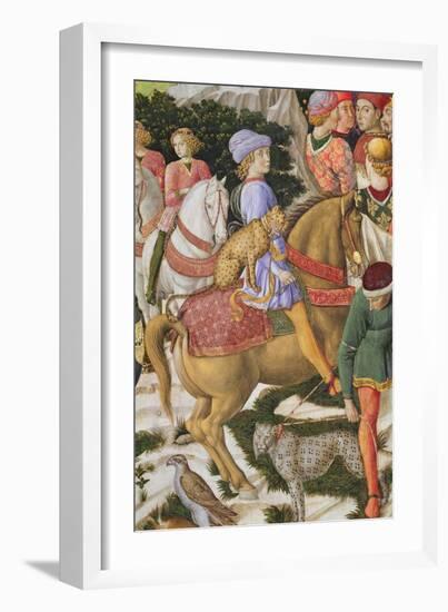 Portrait of Giuliano De'Medici, Detail from the Journey of the Magi Cycle in the Chapel, circa 1460-Benozzo di Lese di Sandro Gozzoli-Framed Giclee Print