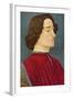 Portrait of Giuliano De Medici-Sandro Botticelli-Framed Art Print