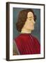 Portrait of Giuliano De Medici-Sandro Botticelli-Framed Art Print