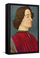 Portrait of Giuliano De Medici-Sandro Botticelli-Framed Stretched Canvas