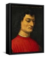 Portrait of Giuliano De Medici-Agnolo Bronzino-Framed Stretched Canvas