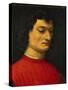 Portrait of Giuliano De Medici-Agnolo Bronzino-Stretched Canvas