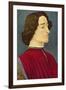 Portrait of Giuliano De Medici-Sandro Botticelli-Framed Art Print