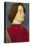 Portrait of Giuliano De Medici-Sandro Botticelli-Stretched Canvas