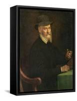 Portrait of Giulio Clovio (1498-1578), Miniature Artist, Holding a Miniature Thought to Be of the A-Sofonisba Anguissola-Framed Stretched Canvas