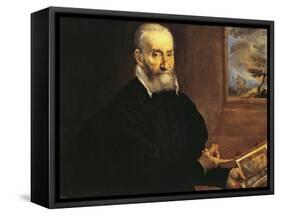 Portrait of Giulio Clovio-El Greco-Framed Stretched Canvas