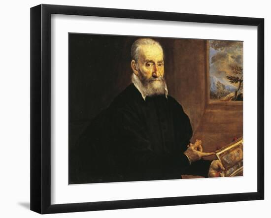 Portrait of Giulio Clovio-El Greco-Framed Giclee Print