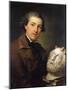 Portrait of Giuseppe Franchi, Half-Length, Holding a Bust of Homer, C.1771-73-Anton Raphael Mengs-Mounted Giclee Print