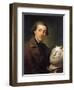 Portrait of Giuseppe Franchi, Half-Length, Holding a Bust of Homer, C.1771-73-Anton Raphael Mengs-Framed Giclee Print