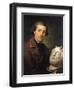 Portrait of Giuseppe Franchi, Half-Length, Holding a Bust of Homer, C.1771-73-Anton Raphael Mengs-Framed Giclee Print