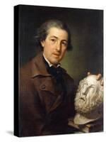 Portrait of Giuseppe Franchi, Half-Length, Holding a Bust of Homer, C.1771-73-Anton Raphael Mengs-Stretched Canvas