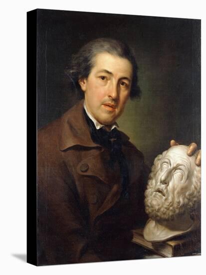 Portrait of Giuseppe Franchi, Half-Length, Holding a Bust of Homer, C.1771-73-Anton Raphael Mengs-Stretched Canvas