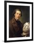 Portrait of Giuseppe Franchi, Half-Length, Holding a Bust of Homer, C.1771-73-Anton Raphael Mengs-Framed Giclee Print