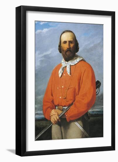 Portrait of Giuseppe Garibaldi, 1807 - 1882, Italian Military General, Patriot and Politician-Silvestro Lega-Framed Giclee Print