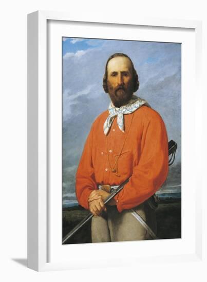 Portrait of Giuseppe Garibaldi, 1807 - 1882, Italian Military General, Patriot and Politician-Silvestro Lega-Framed Giclee Print