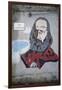 Portrait of Giuseppe Garibaldi (1807-1882), Mural in Orgosolo, Sardinia, Italy-null-Framed Giclee Print