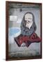 Portrait of Giuseppe Garibaldi (1807-1882), Mural in Orgosolo, Sardinia, Italy-null-Framed Giclee Print