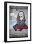 Portrait of Giuseppe Garibaldi (1807-1882), Mural in Orgosolo, Sardinia, Italy-null-Framed Giclee Print