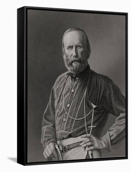 Portrait of Giuseppe Garibaldi-null-Framed Stretched Canvas