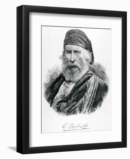 Portrait of Giuseppe Garibaldi-null-Framed Giclee Print