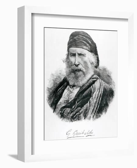 Portrait of Giuseppe Garibaldi-null-Framed Giclee Print