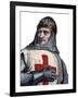 Portrait of Godfrey of Bouillon Frankish knight, one of the leaders of the First Crusade-French School-Framed Giclee Print