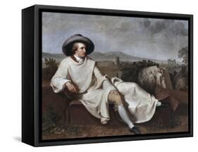 Portrait of Goethe-Johann Friedrich August Tischbein-Framed Stretched Canvas