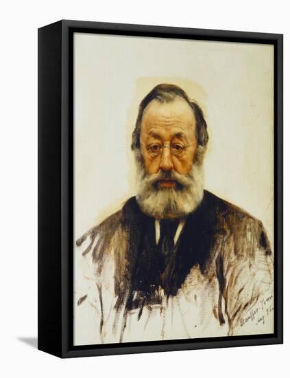 Portrait of Gottfried Keller, 1886-Karl Stauffer-Bern-Framed Stretched Canvas