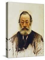 Portrait of Gottfried Keller, 1886-Karl Stauffer-Bern-Stretched Canvas