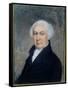 Portrait of Gouverneur Morris (1752-1816)-James Sharples-Framed Stretched Canvas