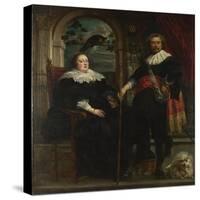 Portrait of Govaert Van Surpele and His Wife, 1636-1637-Jacob Jordaens-Stretched Canvas