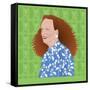 Portrait of Grace Coddington, Creative Director of US Vogue-Claire Huntley-Framed Stretched Canvas