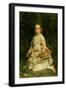 Portrait of Gracia, Full Length, Wearing a White Dress, Picking Wild Flowers-John Everett Millais-Framed Giclee Print