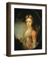 Portrait of Grand Duchess Alexandra Pavlovna (1783-180), Daughter of Emperor Paul I, C1798-Vladimir Lukich Borovikovsky-Framed Giclee Print