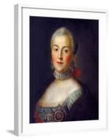 Portrait of Grand Duchess Catherine Alekseyevna, 1760-Alexei Petrovich Antropov-Framed Giclee Print