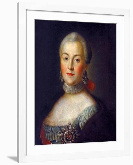 Portrait of Grand Duchess Catherine Alekseyevna, 1760-Alexei Petrovich Antropov-Framed Giclee Print