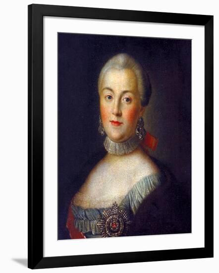 Portrait of Grand Duchess Catherine Alekseyevna, 1760-Alexei Petrovich Antropov-Framed Giclee Print