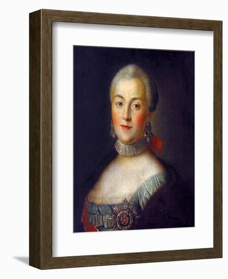 Portrait of Grand Duchess Catherine Alekseyevna, 1760-Alexei Petrovich Antropov-Framed Giclee Print