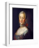 Portrait of Grand Duchess Catherine Alekseyevna, 1760-Alexei Petrovich Antropov-Framed Giclee Print