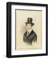 Portrait of Grand Duchess Catherine Mikhailovna of Russia (1827-189), 1847-null-Framed Giclee Print