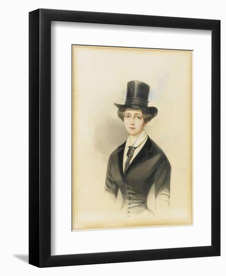 Portrait of Grand Duchess Catherine Mikhailovna of Russia (1827-189), 1847-null-Framed Giclee Print