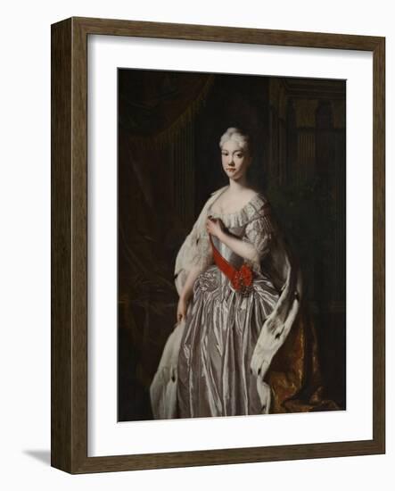 Portrait of Grand Duchess Natalya Alexeyevna of Russia, End 1720S-null-Framed Giclee Print
