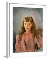 Portrait of Grand Duchess Olga Alexandrovna of Russia, 1893-Valentin Serov-Framed Giclee Print