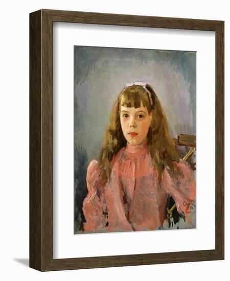 Portrait of Grand Duchess Olga Alexandrovna of Russia, 1893-Valentin Serov-Framed Giclee Print