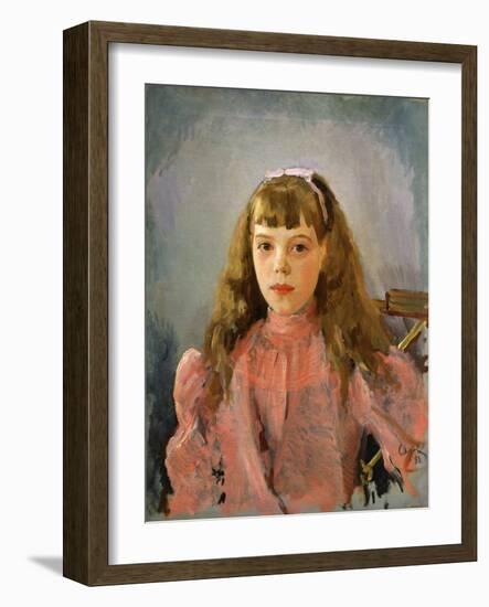 Portrait of Grand Duchess Olga Alexandrovna of Russia, 1893-Valentin Serov-Framed Giclee Print